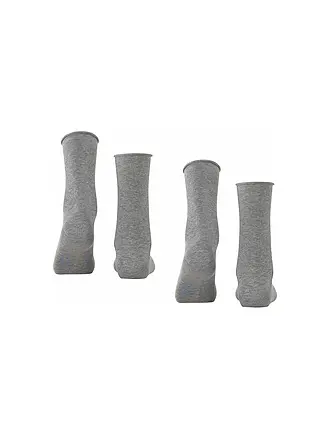FALKE | Happy Chaussettes, lot de 2, noir | grau